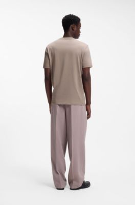 Tortoise-logo T-shirt in cotton jersey, Light Brown