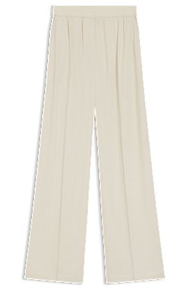Relaxed-fit trousers in fluid crepe