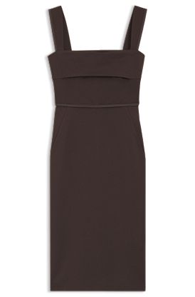Slim-fit jersey dress with layered detail