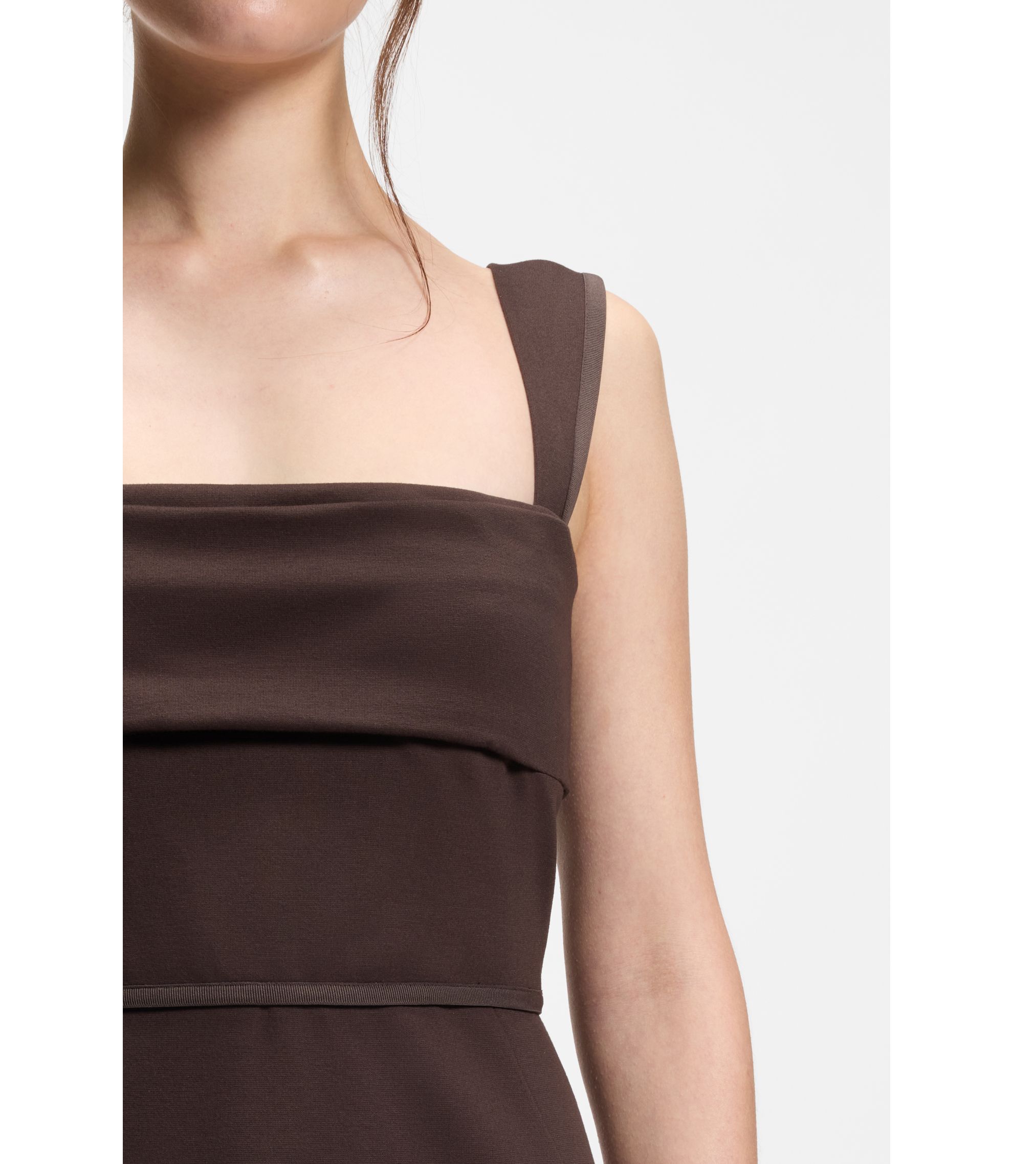 hugo boss jersey dress BOSS Slim-fit jersey dress with gathered details, Women, Size: M, light purple