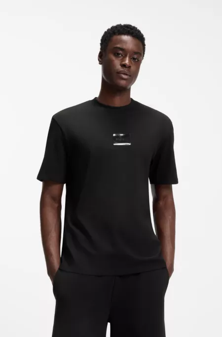 Tortoise-logo T-shirt in cotton jersey