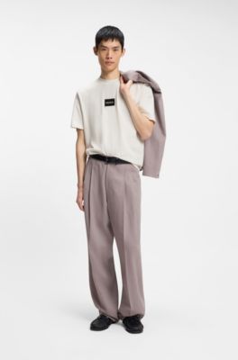 Tortoise-logo T-shirt in cotton jersey, White