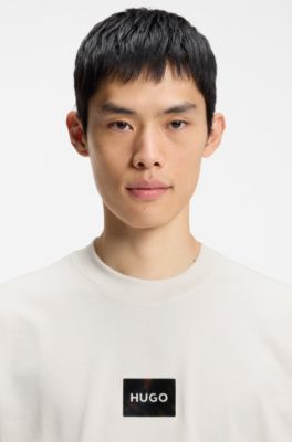 Tortoise-logo T-shirt in cotton jersey, White