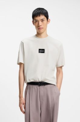Tortoise-logo T-shirt in cotton jersey, White