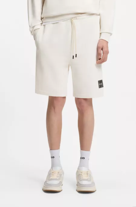 Tortoise-logo shorts in cotton terry