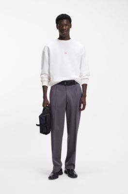 Animal-artwork sweatshirt in cotton terry, White