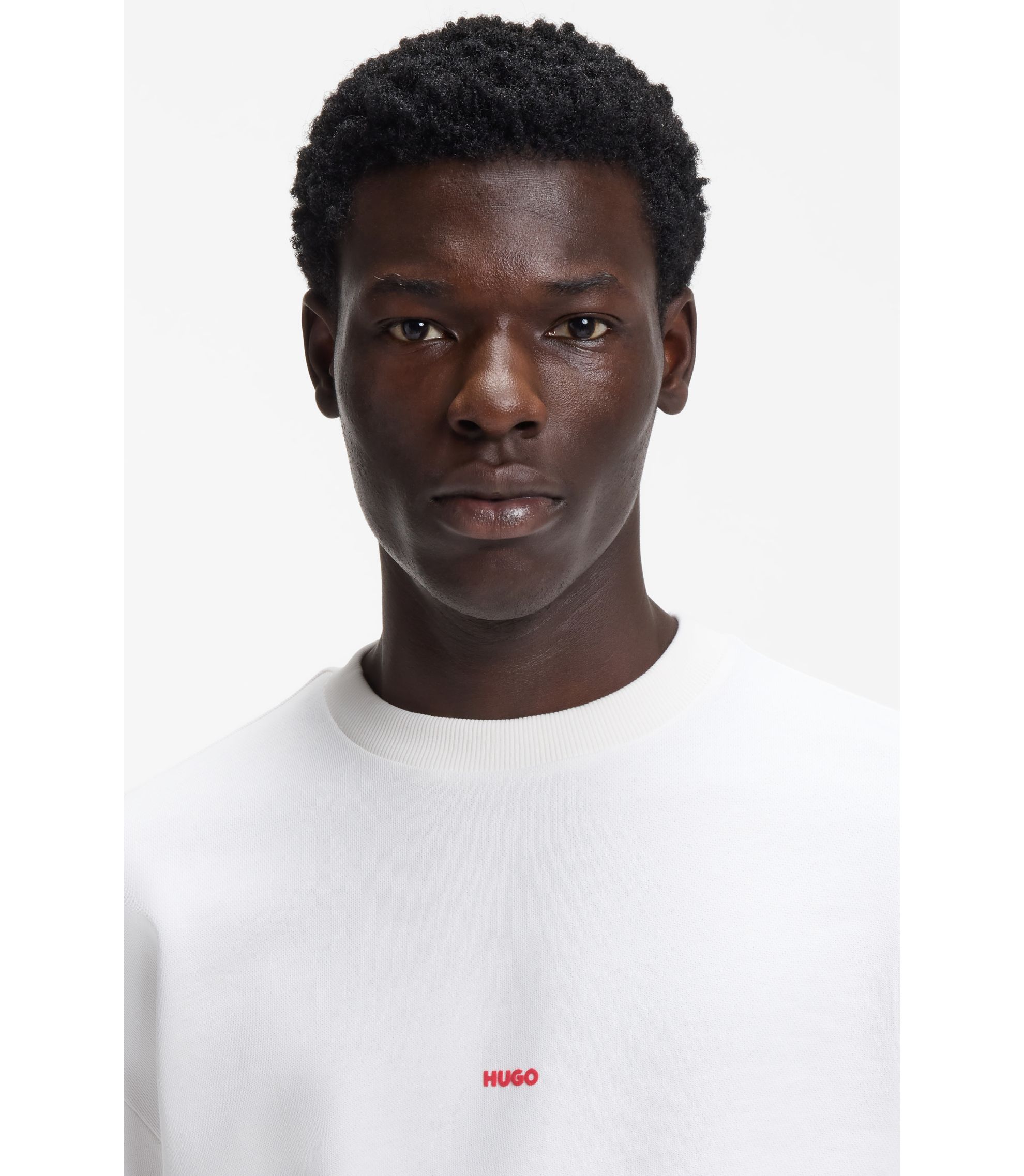 HUGO - Animal-artwork sweatshirt in cotton terry - White