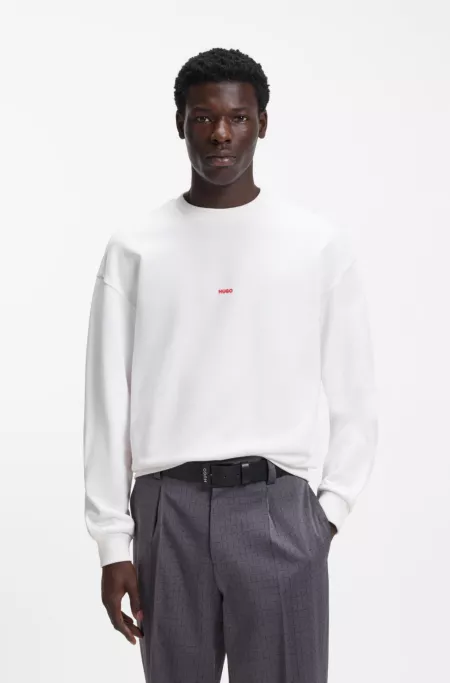 Animal-artwork sweatshirt in cotton terry