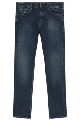 Delaware slim-fit jeans in soft-touch denim, Dark Blue