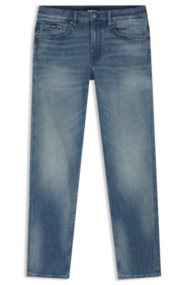 Jean Slim Delaware en denim l&eacute;ger bleu, Bleu