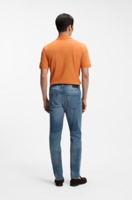 Jean Slim Delaware en denim l&eacute;ger bleu, Bleu