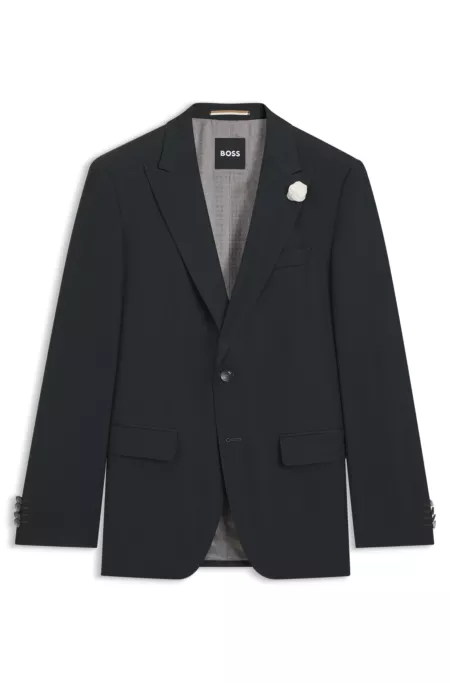 Melange slim-fit jacket in a wool blend