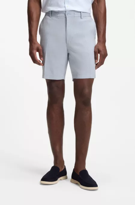 Linen-blend shorts in a modern fit