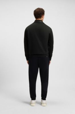 BOSS x DALLAS COWBOYS bomber jacket with helmet graphic, Black