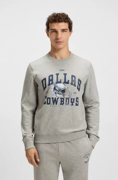 BOSS x DALLAS COWBOYS sweatshirt with helmet graphic