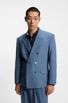 Bandana con estampado de paisaje, Celeste