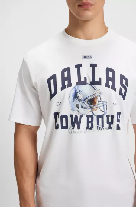 BOSS x DALLAS COWBOYS T-shirt with helmet graphic