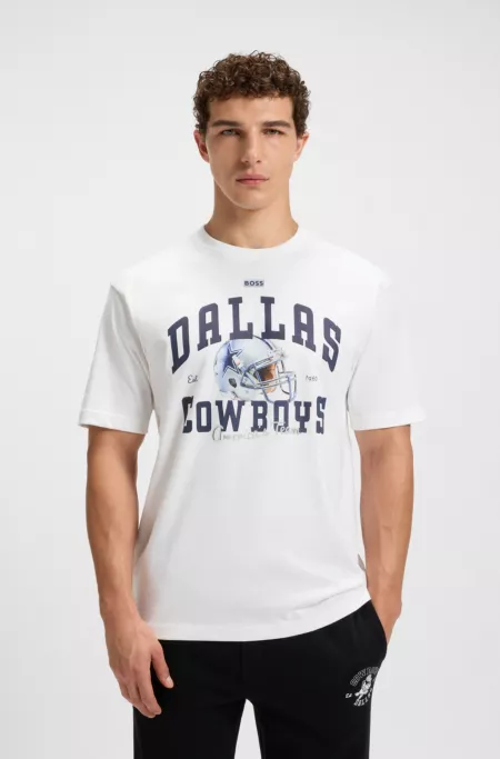 BOSS x DALLAS COWBOYS T-shirt with helmet graphic