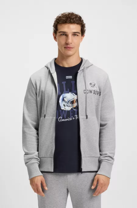 BOSS x DALLAS COWBOYS zip-up hoodie with alternative logo