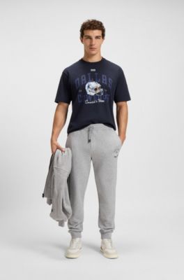 BOSS x DALLAS COWBOYS tracksuit bottoms with alternative logo, Silver
