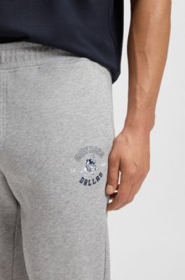 BOSS x DALLAS COWBOYS tracksuit bottoms with alternative logo, Silver