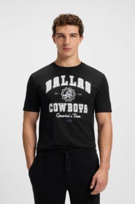 T-shirt avec logo revisit&eacute; BOSS&nbsp;x&nbsp;DALLAS&nbsp;COWBOYS, Noir