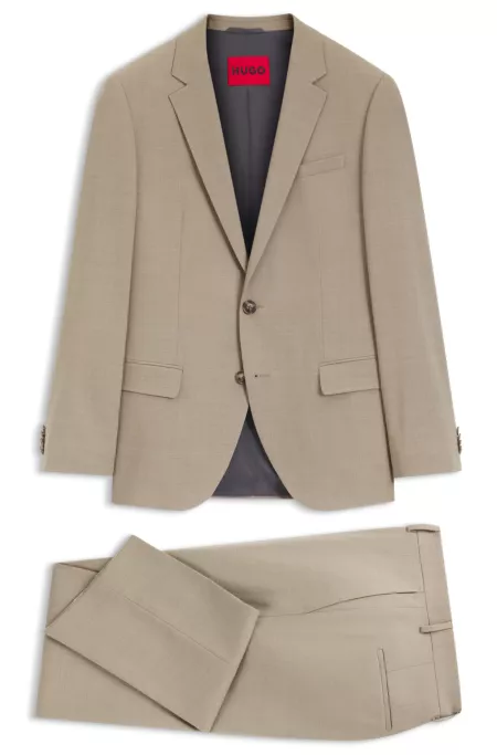 Two-piece slim-fit suit in stretch cloth