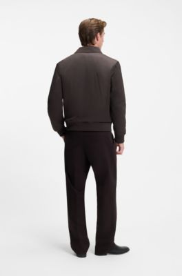 BECKHAM x BOSS jacket in water-repellent twill, Light Brown