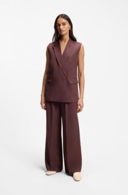 Leather loafers with square toe, White