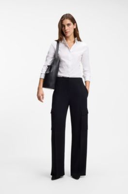 Zapatos de tac&oacute;n de ante con plantilla c&oacute;moda, Negro