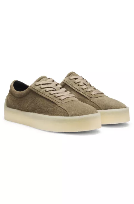 Suede Derby shoes with crepe rubber outsole