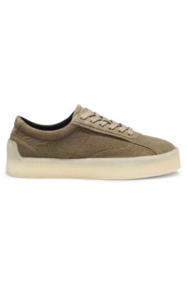 Suede Derby shoes with crepe rubber outsole, Green