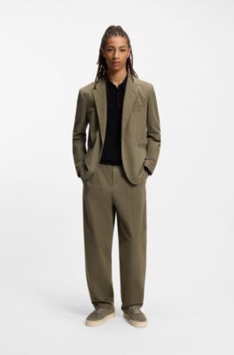 Chaussures derby en cuir su&eacute;d&eacute; avec semelle ext&eacute;rieure en cr&ecirc;pe de gomme, Vert