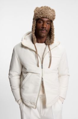 BOSS x Steiff wool-blend hat with teddy trims, Light Brown