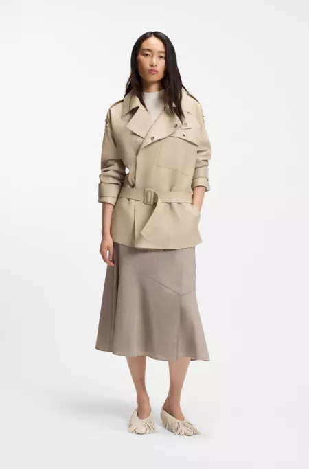 Backless suede mules with fringing