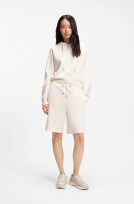 Baskets avec finitions en cuir su&eacute;d&eacute; et monogramme Double&nbsp;B, Beige clair