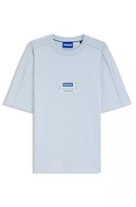 Cotton-jersey T-shirt with workwear-inspired logo label