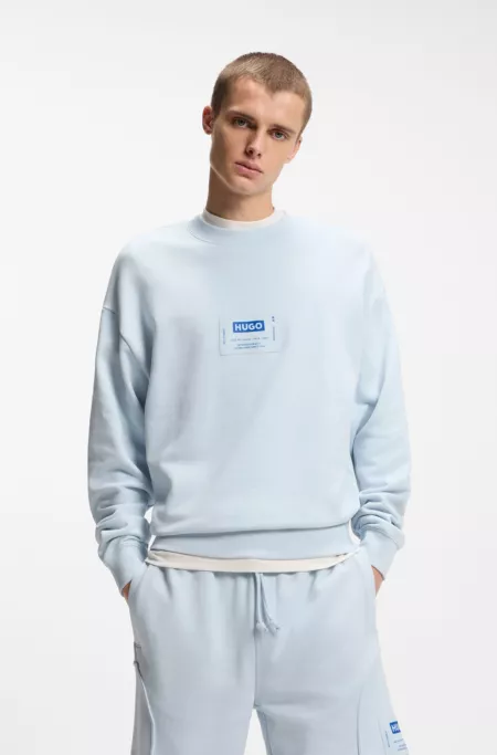 Logo-label sweatshirt in a cotton blend