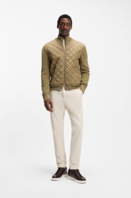 Rubber-sole trainers in leather, Dark Brown