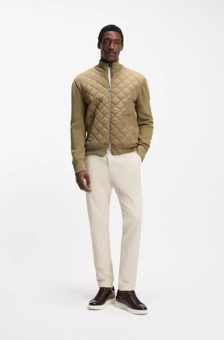 Rubber-sole trainers in leather