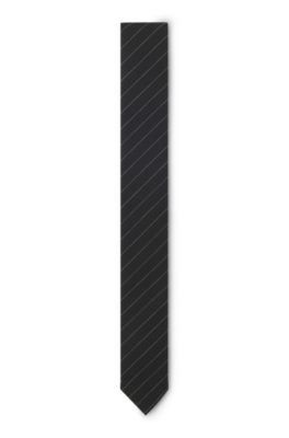 Tie with diagonal stripe, Black