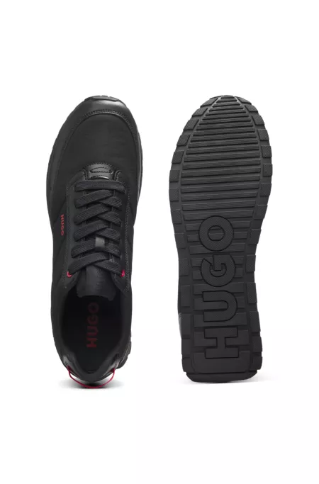 Running-inspired trainers with zigzag detailing