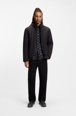 Deportivas estilo running con detalle en zigzag, Negro