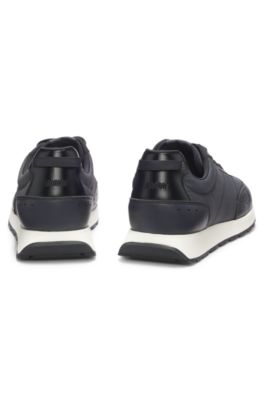 Running-inspired trainers with zigzag detailing, Dark Blue