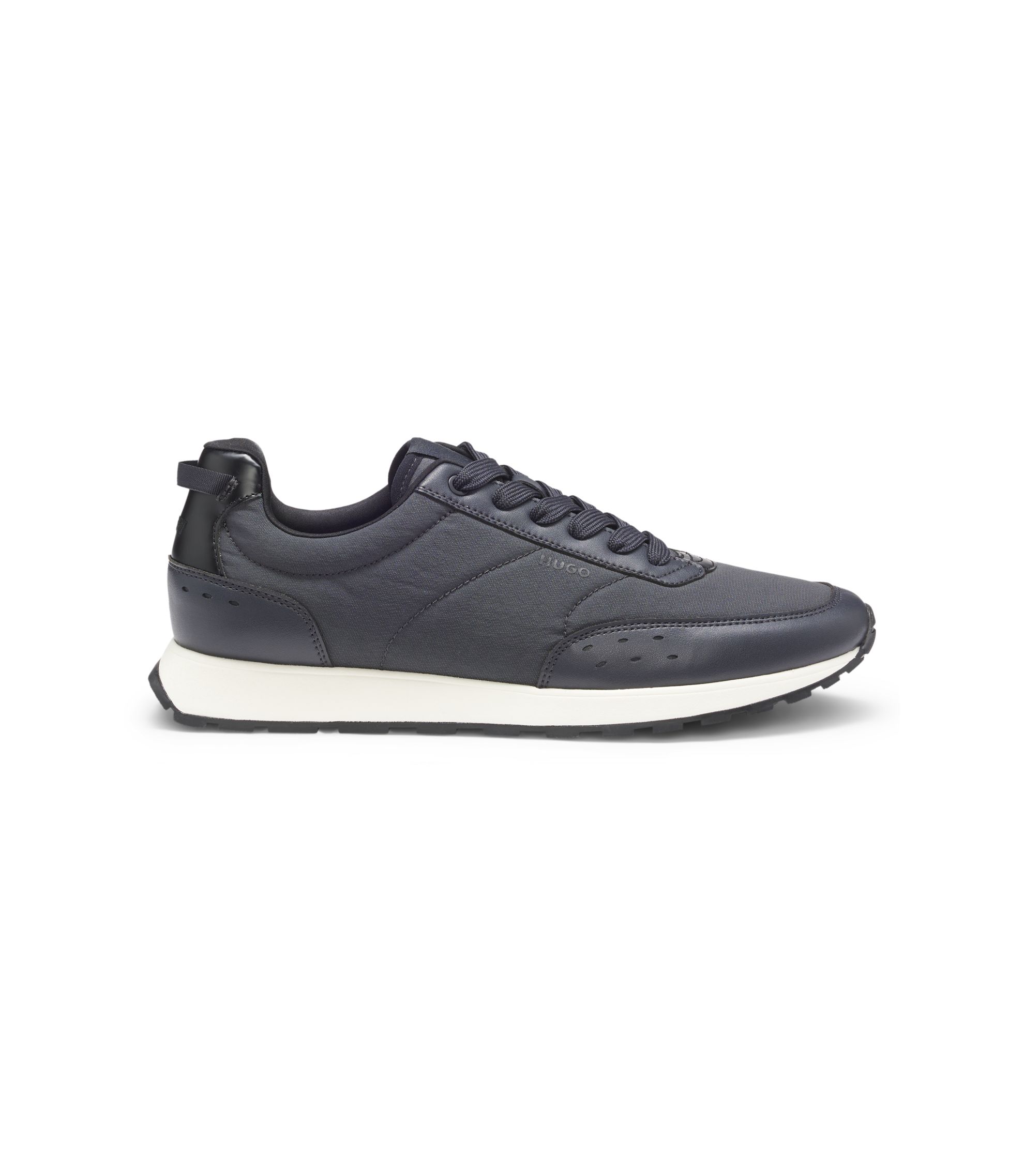 HUGO - Running-inspired trainers with zigzag detailing - Dark Blue