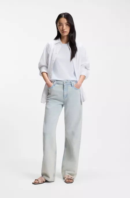 Cotton-jersey slim-fit T-shirt with Double B monogram