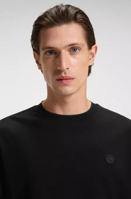 Mercerised-cotton T-shirt with Double B monogram