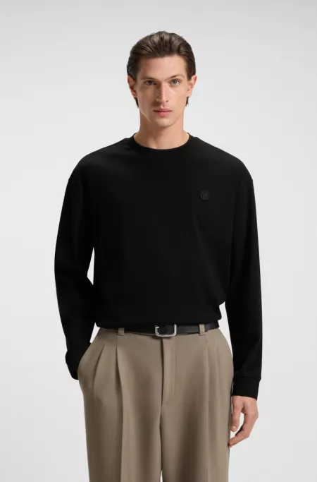 Mercerised-cotton T-shirt with Double B monogram