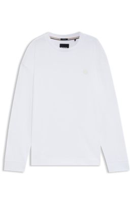 Camiseta de algod&oacute;n mercerizado con monograma Double B, Blanco