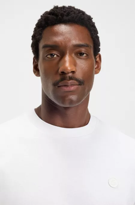 Mercerised-cotton T-shirt with Double B monogram